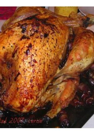 Una foto de Pavo relleno al vino