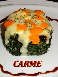 Una foto de Gratinado de espinacas y arroz