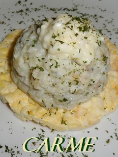Una foto de Montadito de bacalao