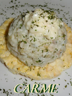 Una foto de Montadito de bacalao