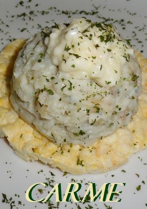 Una foto de Montadito de bacalao