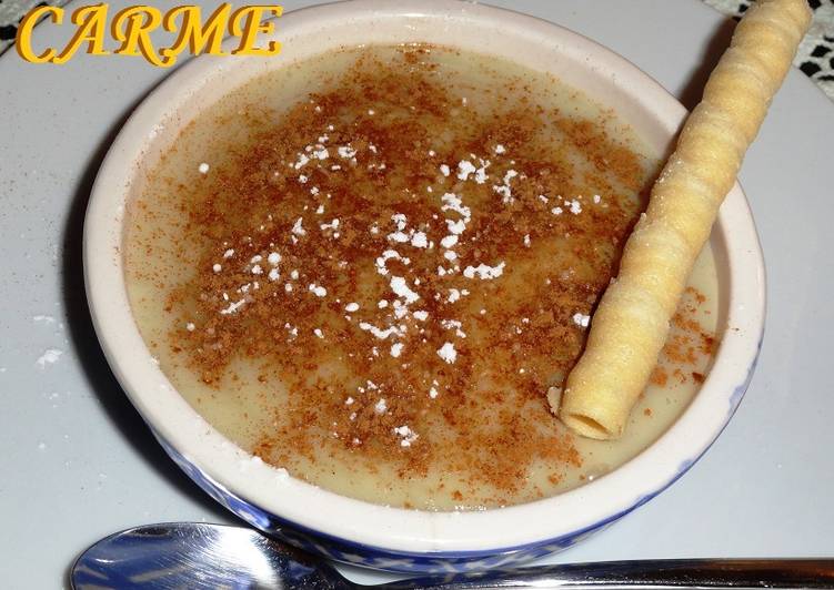 Natillas de maicena con horchata