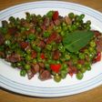 Guisantes salteados con jamón serrano