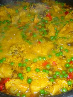 Una foto de Arroz amarillo a los tres pimientos