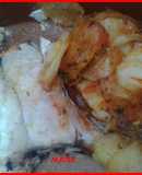 Cogote de merluza al horno con panaderas
