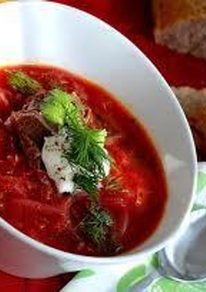 Una foto de Sopa roja