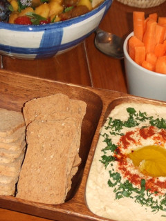 Una foto de Hummus tradicional