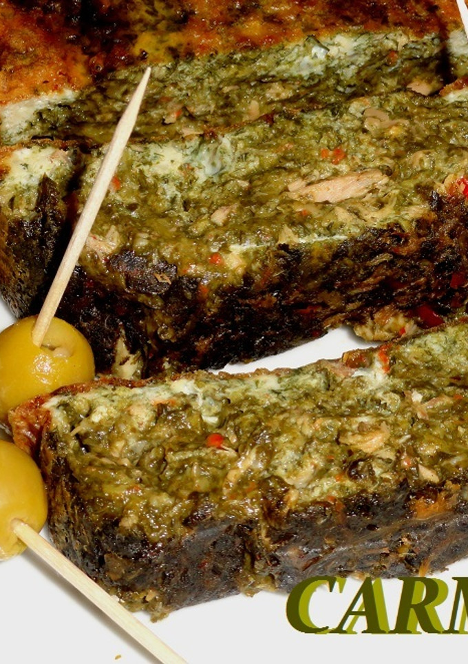 Una foto de Tarta de acelga y atún