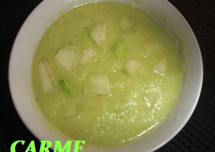 Sopa fría de pepino y melón