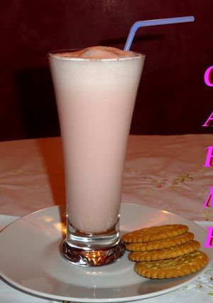 Una foto de Batido espumoso de sandía