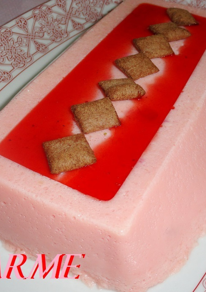Una foto de Flan de sandía light