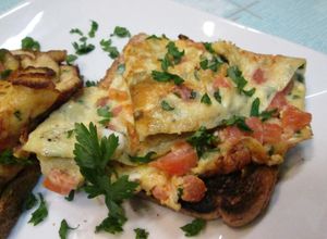Foto principal de Huevos revueltos sobre pan tostado