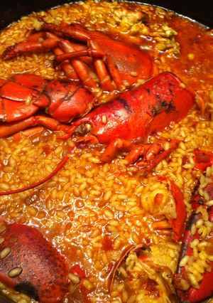 Una foto de Arroz con bogavante meloso