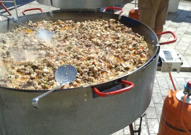 Paella de arroz mixta 500 personas
