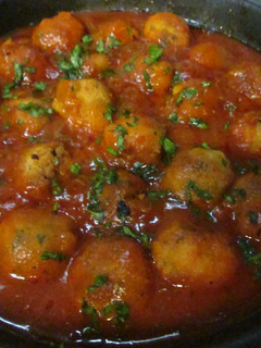 Una foto de Albóndigas de pollo en salsa napolitana