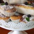 Pastelitos de vainilla y moras