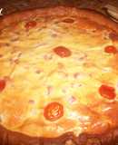 Quiche de bacon y tomates cereza