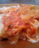 Lasaña de verduras con bechamel y salsa de tomate