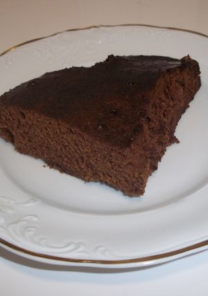 Una foto de Tarta de chocolate en polvo con microhondas