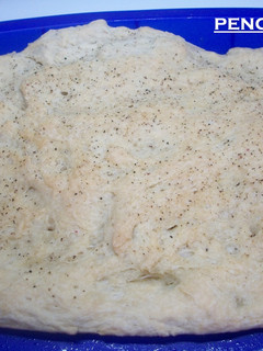 Una foto de Focaccia blanca a la pimienta