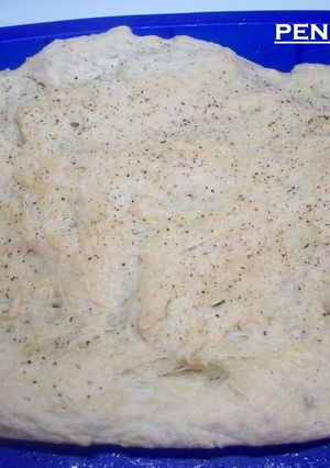 Una foto de Focaccia blanca a la pimienta