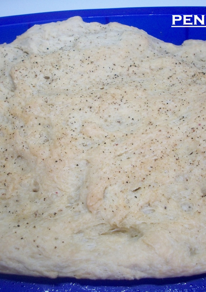 Una foto de Focaccia blanca a la pimienta