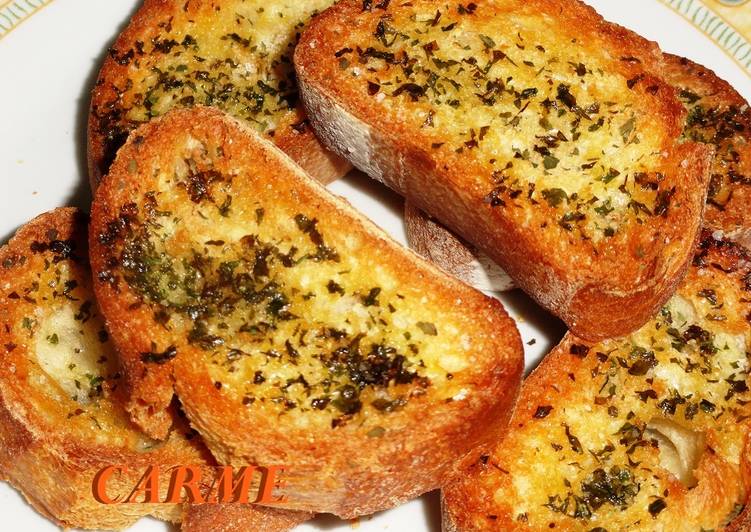 Pan con aceite de oliva y oregano Pan con aceite de oliva y oregano