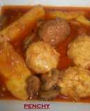 Albóndigas en salsa de almendras al curry