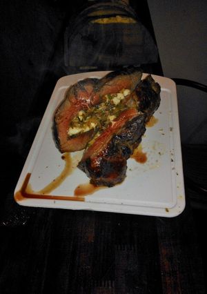 Una foto de Asado a la parrilla de tortuguita rellena 