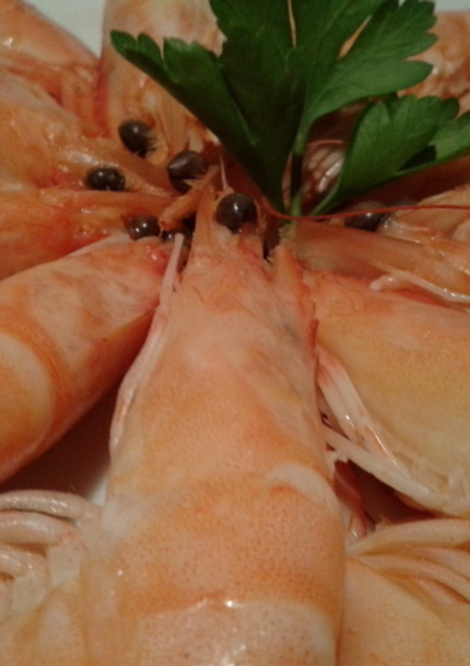Una foto de Gambas cocidas caseras