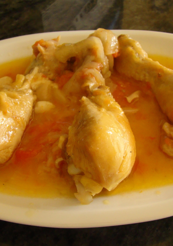Una foto de Muslos de pollo con guindilla