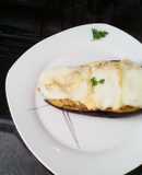 Berenjenas rellenas de carne y jamón al horno