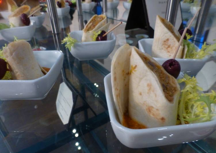 Tortitas de maíz con atún y pimientos