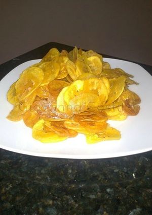 Una foto de Chipilos o Chips de plátano