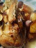Pollito tomatero al horno con ajo y lima