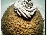 Arroz rellena de espinaca y queso cremoso