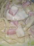 Fetuccini Alfredo con champiñones