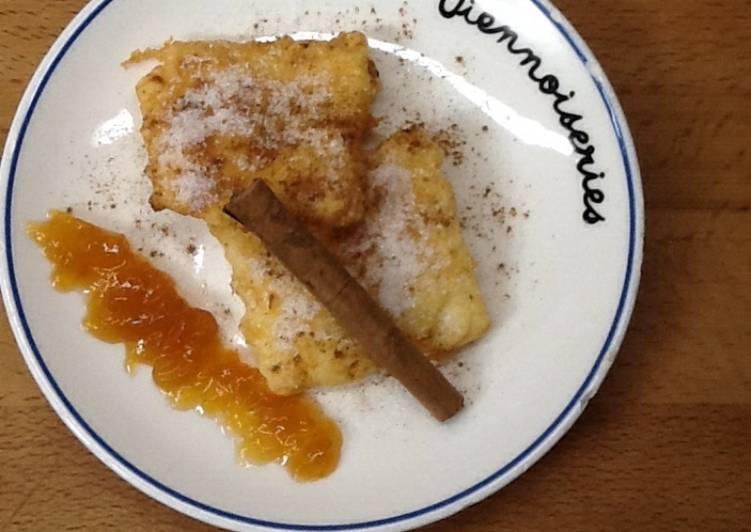 Leche frita con maicena