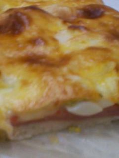 Una foto de Tarta de queso crema y cebolla
