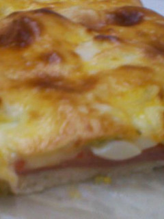 Una foto de Tarta de queso crema y cebolla