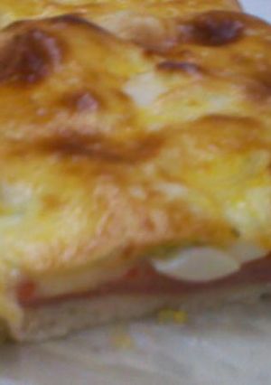 Una foto de Tarta de queso crema y cebolla