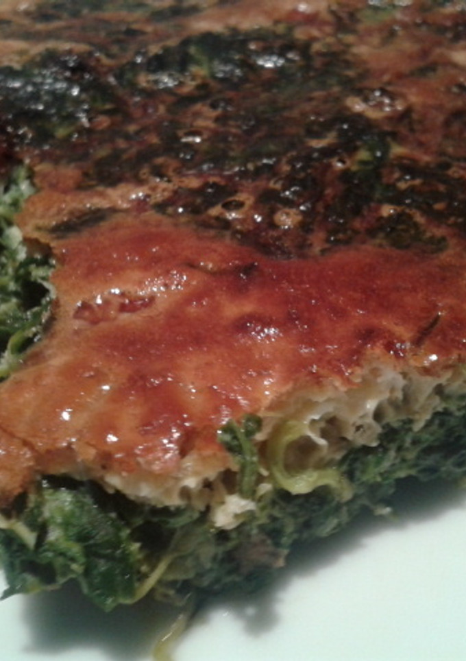 Una foto de Espinacas gratinadas de huevo