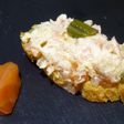 Tostada de salmón al oporto