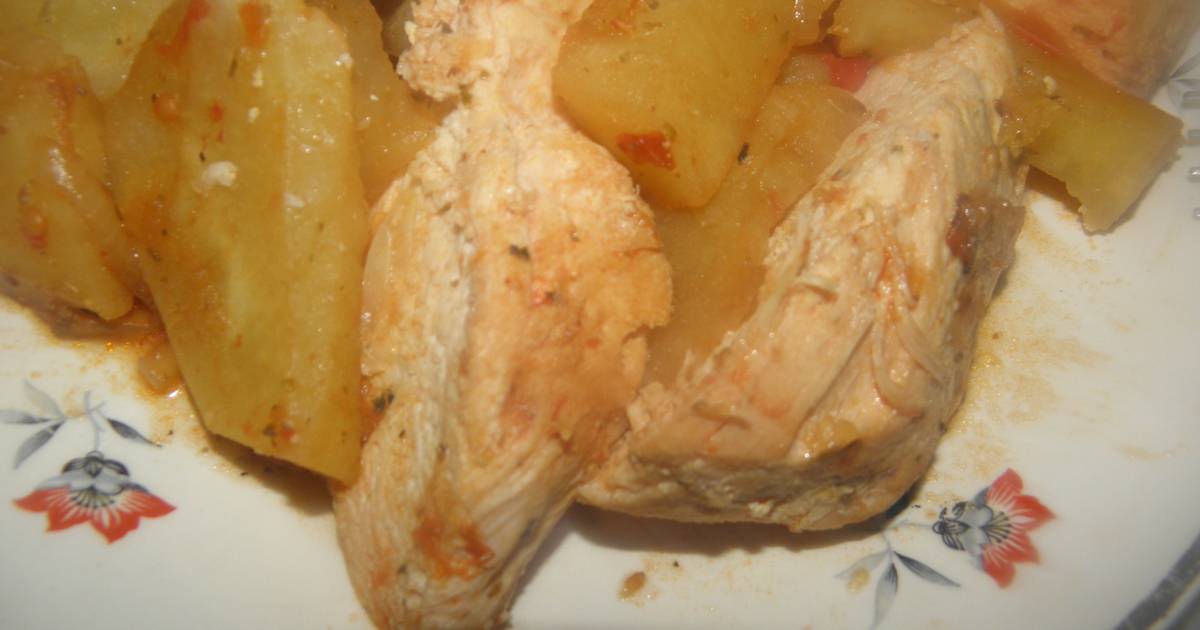 Pollo con papas al vapor Receta de graciela martinez @gramar09 en Instagram  ☺?- Cookpad