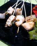 Entrante de salmón y pimientos