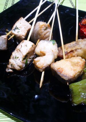 Una foto de Entrante de salmón y pimientos
