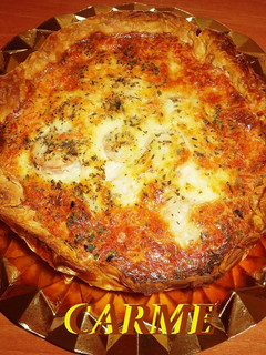 Una foto de Quiché de langostinos