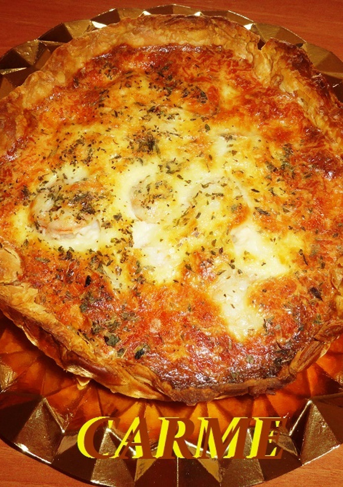 Una foto de Quiché de langostinos