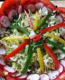 Ensalada rápida con vinagreta de hierbas secas