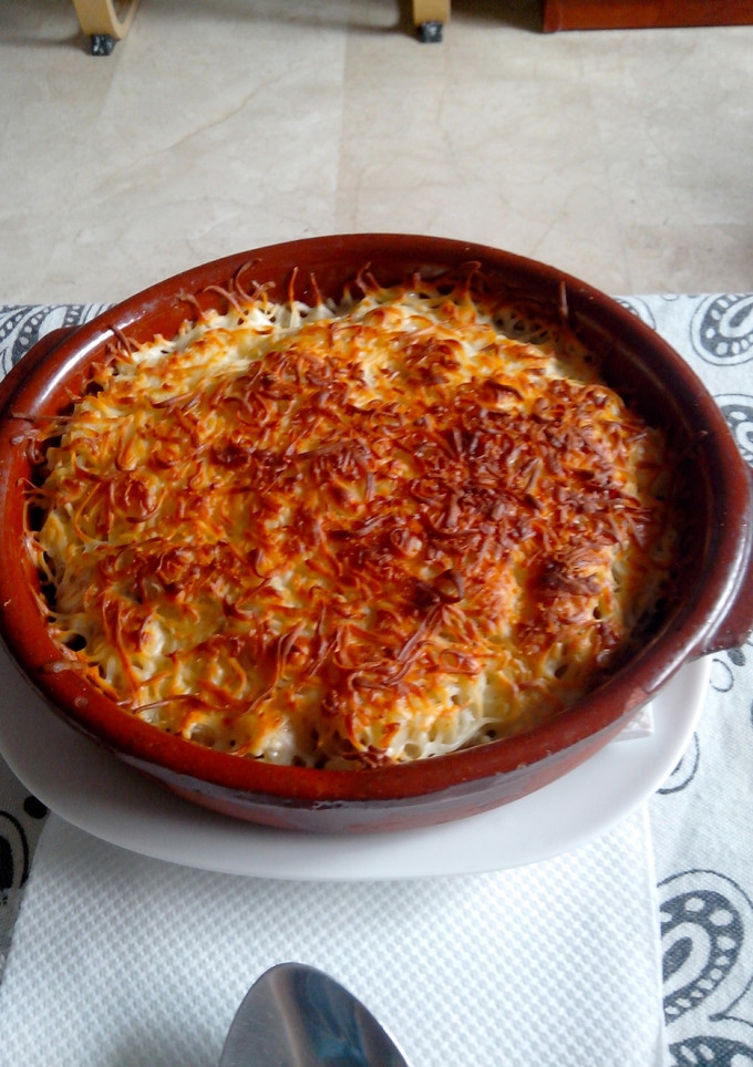 Una foto de Risotto al champiñon gratinado